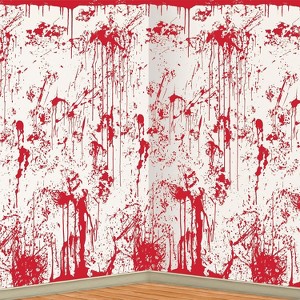 Beistle 4' x 30' Bloody Wall Backdrop 00710 - 1 of 1