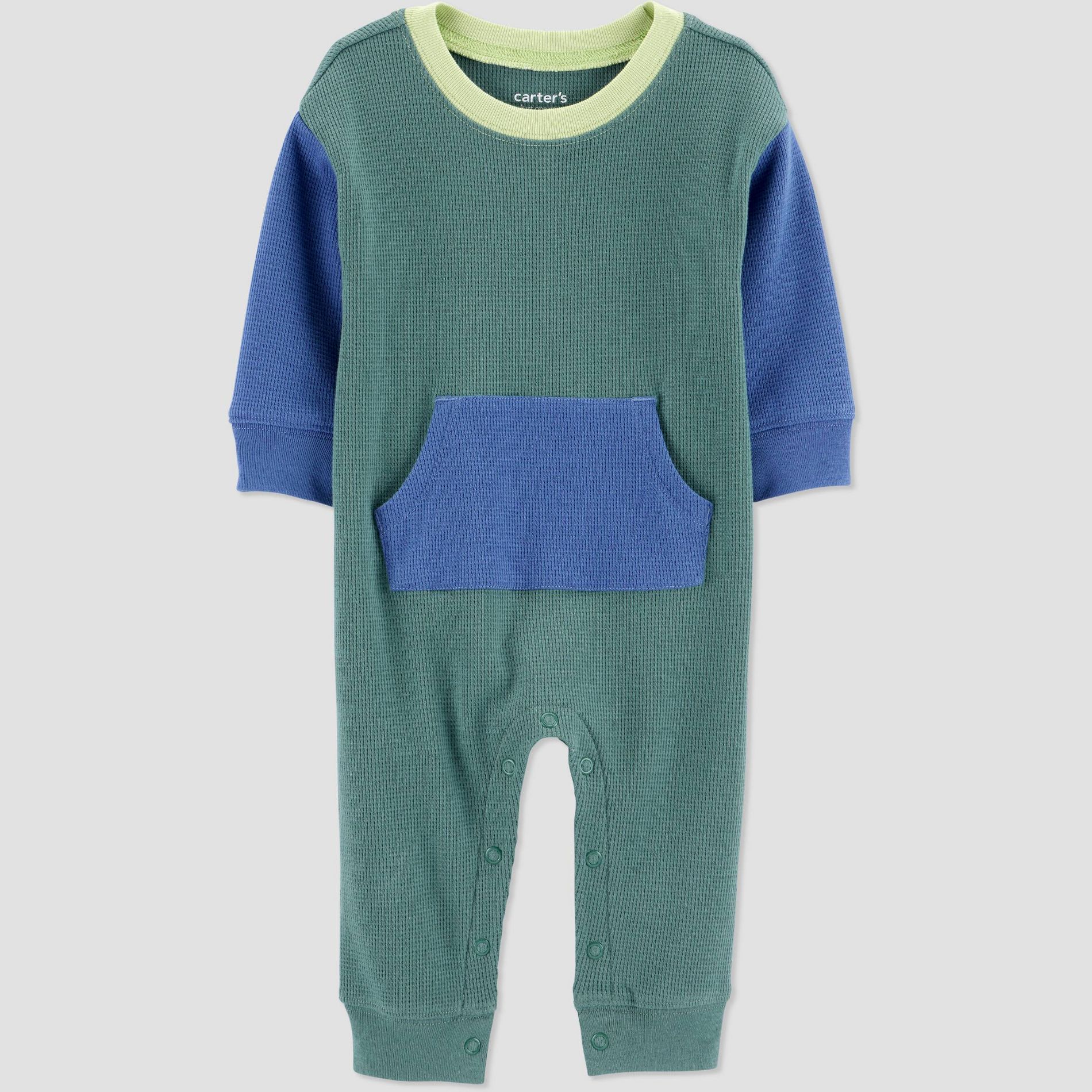 Carter's Just One You®️ Baby Boys' Colorblock Thermal Romper- Green