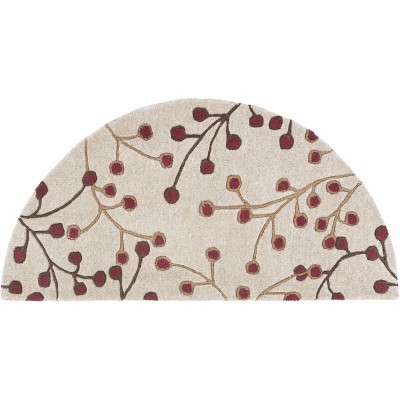 Hauteloom Elsu Beige&Burgandy Wool Rug