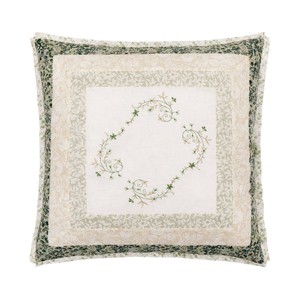 16"x16" Modern Heirloom Harper Square Throw Pillow Green - 1 of 4