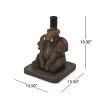 Maggift Umbrella Base, Elephant Pattern Umbrella Base with Adapter, Cute Design, Suitable for Patio, Yard, Poolside, Gray, 13.5" * 13.5" * 18" - 2 of 4