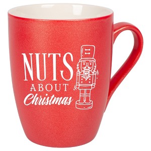 Elanze Designs Nuts About Christmas Crimson Red 10 ounce New Bone China Coffee Cup Mug - 1 of 4