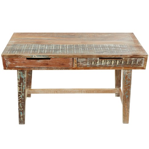 Rustic Mango Wood Desk Brown - Olivia & May