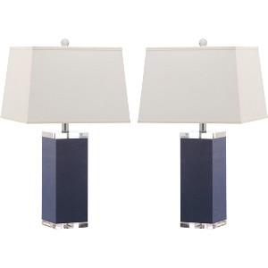 Piper Table Lamp (Set of 2) - Navy - Safavieh , Blue