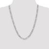 Black Bow Jewelry Men's 6mm 14k White Gold Flat Figaro Chain Necklace - 2 of 4
