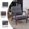 Sapphtopaz Modern Accent Chair with Pillow Upholstered Reading Chair with Solid Wood Legs Comfy Bedroom Arm Chair for Living Room, Bedroom - 3 of 4