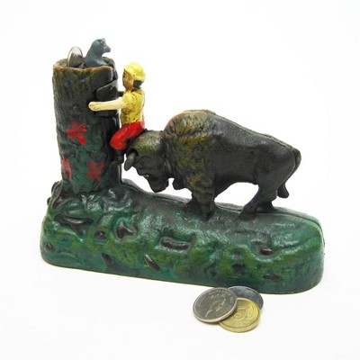 Design Toscano Butting Buffalo Collectors' Die Cast Iron