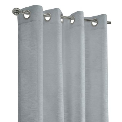 Light Gray Sheer Grommet Polyester Window Panel