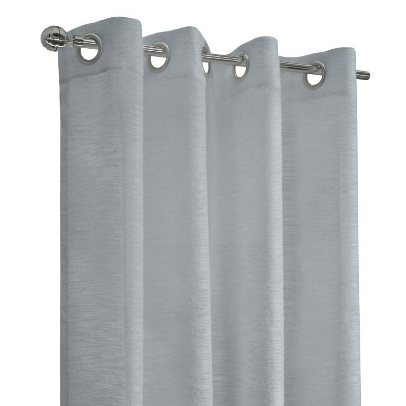 Habitat Boucle Sheer Premium Stylish and Functional Grommet Curtain Panel Light Grey, 4 of 7