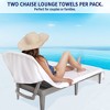 American Soft Linen Turkish Chaise Lounge Covers with Pocket, 86"x32" Pool Chair Towel,  Patio and Garden Lounging Cover Towel - 2 of 4