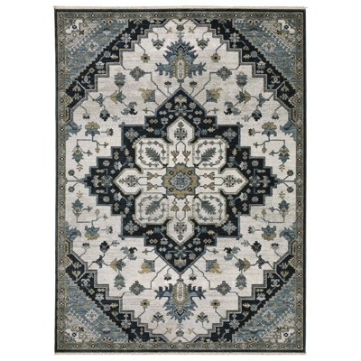 Oriental Weavers Keira KEI04 Blue / Grey Indoor Area Rug - 5'3" x 7'6"