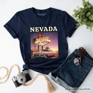 Vintage Nevada State Las Vegas Sign Ornament, Retro Pink Cadillac Tee and Desert City Souvenir | OrnamentallyYou - 1 of 4