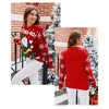 Coolmee Women's Ugly Christmas Sweater Funny Xmas Santa Claus Pullover Top Knit Casual Long Sleeve Sweater - 2 of 4