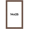 PosterPalooza | 14x25 Wide Barnwood Picture Frame, UV Acrylic, 6 Finishes - Grey, Brown, White, and Black - 2 of 4