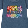 - Rainbow High - Rainbow High Character Group Graphic Short Sleeve Fleece Dress - 2 of 4