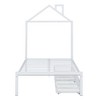Twin Metal Platform Bed with 2 Drawers & House-Shaped Headboard - 4 of 4
