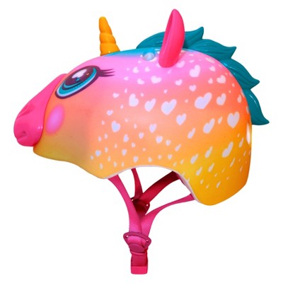 raskullz rainbow unicorn child bike helmet