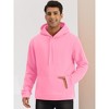 Lars Amadeus Men's Pullover Solid Long Sleeves Hooded Sweatshirts with Pocket - 3 of 4