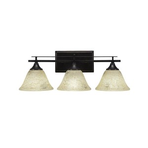 Toltec Lighting Uptowne 3 - Light Vanity in  Dark Granite with 7" Italian Marble Shade - 1 of 1