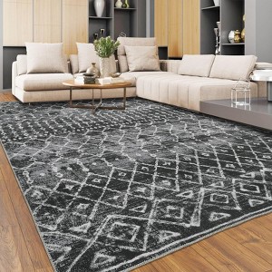 Coucheta Large Washable Area Rug, Soft Vintage Carpet with Non-Slip Backing, Stain & Fade Resistant Low Pile for Living Room, Bedroom, Playroom - 1 of 4