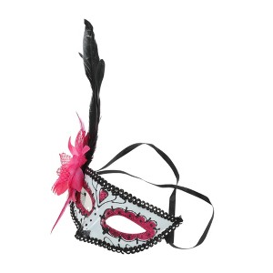 Unique Bargains Feather King Half Face Party Mask 1 Pc - 1 of 4