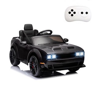 Jojoka Licensed Dodge Ride-On Car, 12V Electric Vehicle with Remote Control, Ride On Toys with LED Lights, Music ,Boys & Girls Gifts - 1 of 4