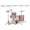 Ludwig Classic Maple 3-Piece Downbeat Shell Pack Pink Oyster - 2 of 2