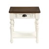Joanna End Table Ivory/Mocha - Steve Silver Co.: Farmhouse Style, Rubberwood Frame, MDF Veneer Top - 3 of 4