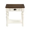 Joanna End Table Ivory/Mocha - Steve Silver Co.: Farmhouse Style, Rubberwood Frame, MDF Veneer Top - image 3 of 4