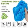 Aoibox 2Pcs Dinosaur Silicone Candy Molds for Gummy, Chocolate, Cookie, Snacks, Cake Decorations with T-rex, Stegosaurus, Triceratops, Brontosaurus - 3 of 4