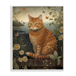Stupell Industries Orange Cat by Pond, 16" x 20" - 1 of 4