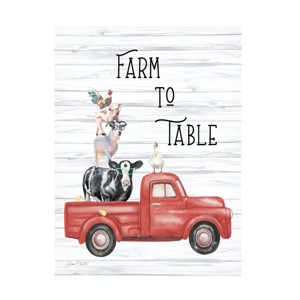 Canvas Wall Art - Jean Plout 'Farm Animal Family B' Wall Art for Living Room, Bedroom, or Office Décor by Trademark Fine Art - 14 x 19 Inches - 1 of 4