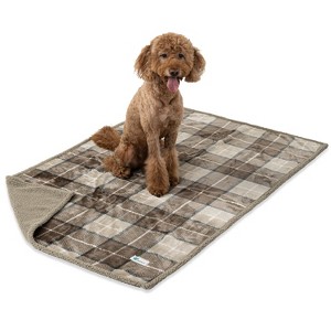 PetAmi Waterproof Dog Blanket for Bed Couch Sofa Cover, Reversible Faux Shearling Fleece Pet Throw - 1 of 4