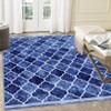 Area Rug Washable Non Slip Backing Boho Trellis Rug Low Pile Distressed Floor Carpet Retro Accent Rug for Living Room Bedroom - 4 of 4