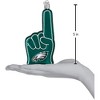 Old World Christmas Blown Glass Ornament for Christmas Tree, Philadelphia Eagles Foam Finger - 4 of 4