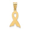Black Bow Jewelry 14k Yellow Gold & Pink Enamel Awareness Ribbon Pendant - 3 of 4