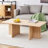 44.8 Inch Coffee Table,Modern MDF Coffee Table With Triangular Legs,Coffee Table  For Living Rooms, Bedrooms-Cuddlewood - image 2 of 4