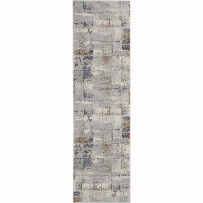 Nourison Grand Expressions Indoor only Area Rug - 2'2" x 7'6" Grey/Multi