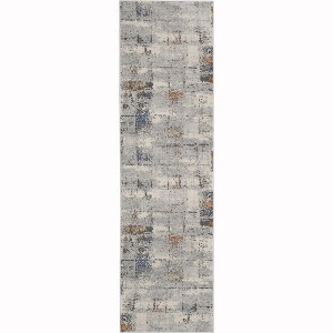 Nourison Grand Expressions Indoor only Area Rug - 2'2" x 7'6" Grey/Multi - 1 of 4