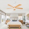 TOBILI Hot sales 52 Inch Modern Ceiling Fan With 3 Color Dimmable 5 Solid Wood Blades - 3 of 4