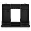 Akoasm 70 in. H Multiple Functions 4-in-1 Entryway Coat Rack with Storage Drawers and 7 Hooks For Entryway and Hallway-Black - 3 of 4