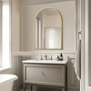 MAYEERTY Hanging Mirror Aluminum Alloy Thin Edge Right Angle Arch Gold 30x28x1in - 4 of 4