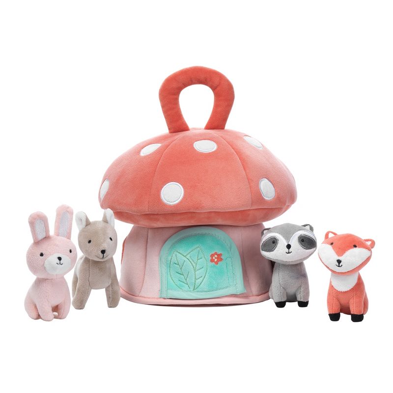 Lambs & Ivy Interactive Plush Mushroom House with Stuffed Animal Toys, 3 of 6