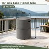 Steel Propane Tank Cover Round Tank Holder Hide-away Side Table - 3 of 4