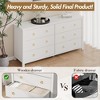 7-Drawer Dresser,Modern Wooden Storage Chest of Drawers,Dresser TV Stand,Wood Drawer Organizer with Handles for Bedroom,Living Room,Hallway,White - 4 of 4