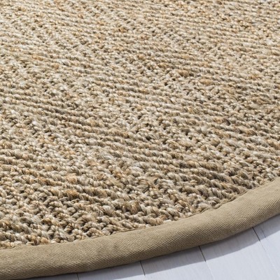 Natural 8' Round Handmade Braided Jute Area Rug