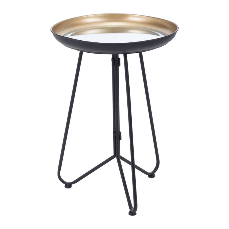 Flint Accent Table Gold/Black - ZM Home, 1 of 10