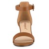 Allegra K Women's Open Round Toe Block Low Heels Ankle Strap Sandals - 2 of 4