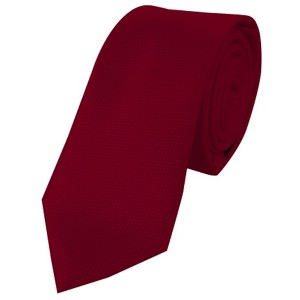 Men's Solid Color Microfiber Poly Woven Slim 2.25 Inch Wide And 57 Inch Long Necktie - 1 of 4