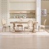 NicBex French Country Dining Chairs Set of 2 with Upholstered/Nature Rattan Backrest,Rustic Weathered Kitchen Chairs,Living Room Chairs - 4 of 4